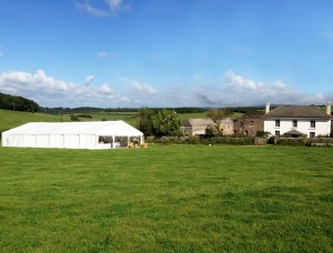 countryside wedding, marquee, houses