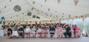 marquee, wedding, guests sitting